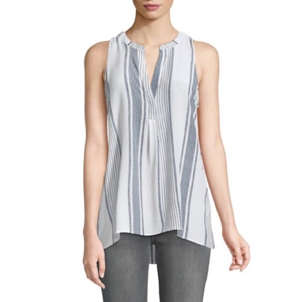 Joie Aruna 100% silk sleevless strip tank M